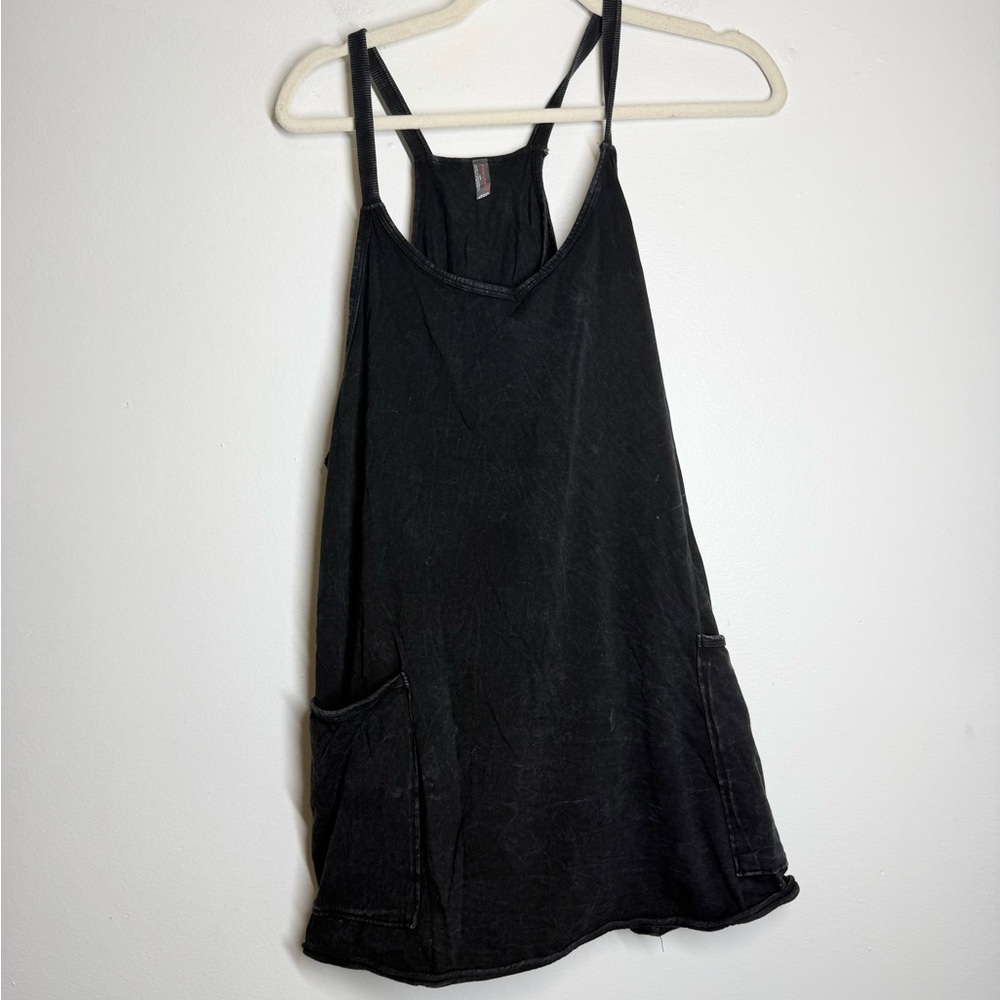 Free People Hot Shot Mini Dress Black Medium Built In Shorts - Picture 3 of 7